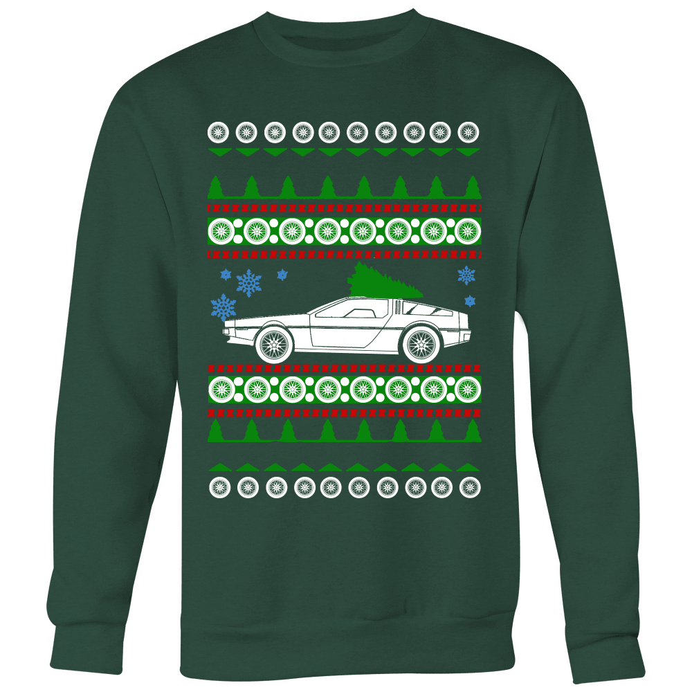 Delorean DMC-12 ugly christmas sweater