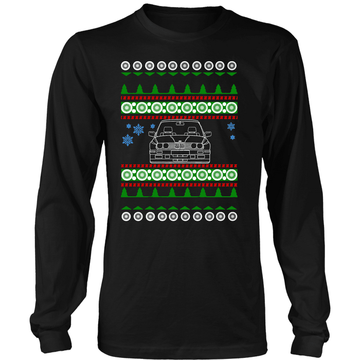 BMW E30 M3 Head-On Ugly Christmas Sweater, hoodie and long sleeve t-shirt sweatshirt