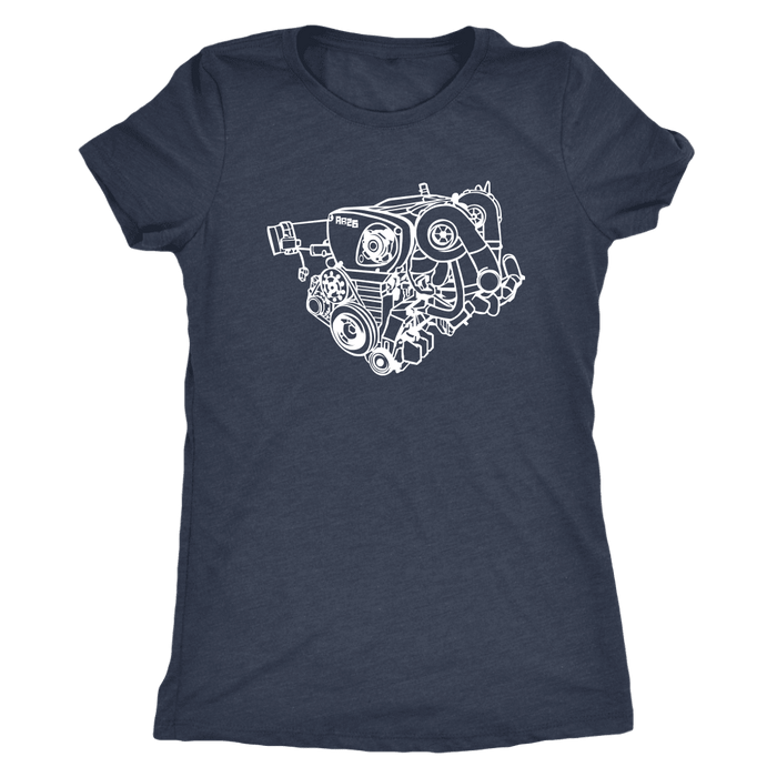 Nissan Skyline GTR RB26DETT engine blueprint illustration t-shirt mens and womens