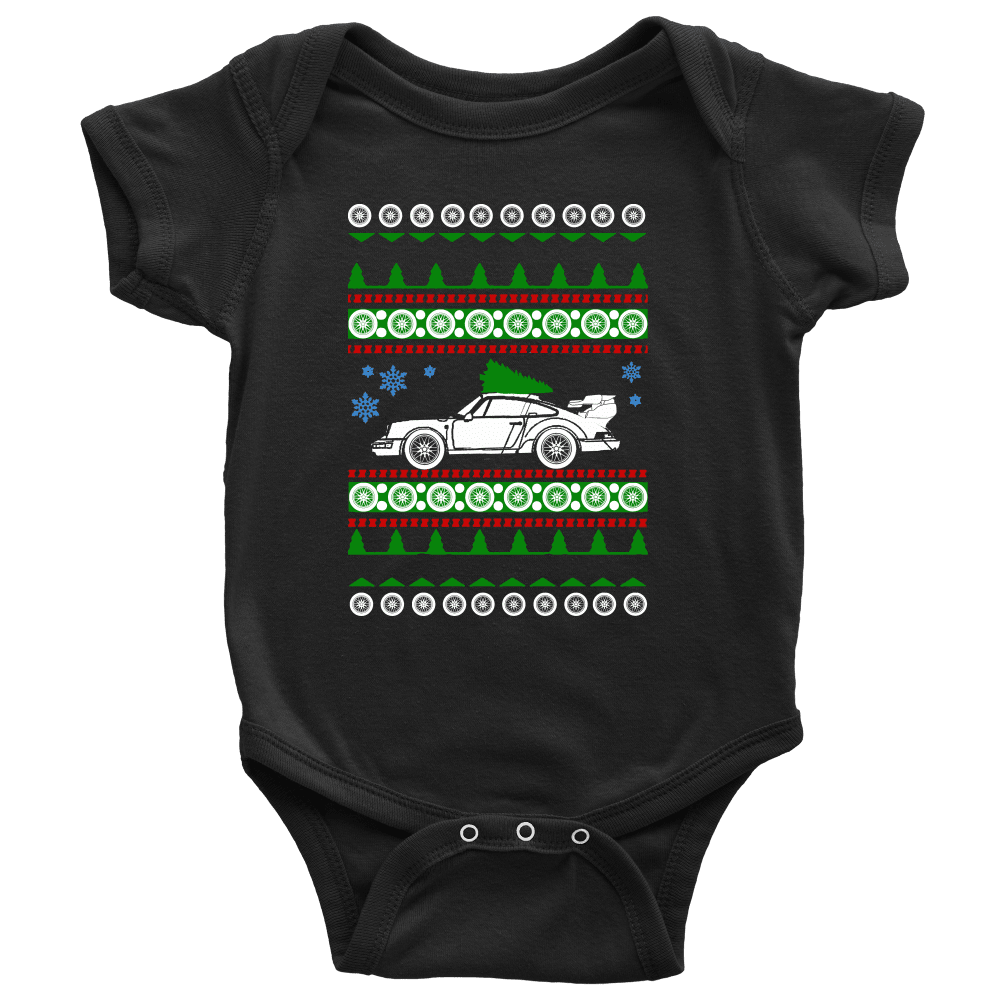 Porsche 911 1991 Turbo Ugly Christmas "sweater"  Onesie and toddler t-shirts 964