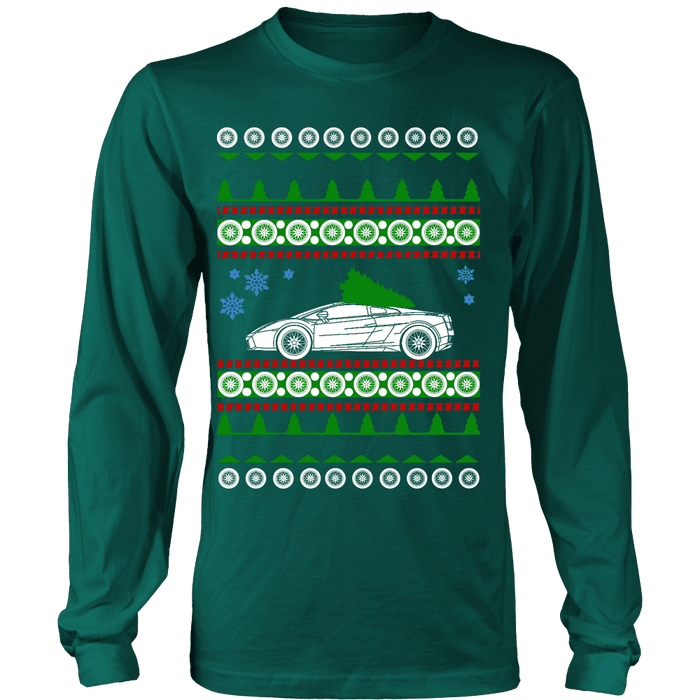 Exotic Car Ugly Christmas Sweater, hoodie and long sleeve t-shirt Lamborghini Gallardo sweatshirt