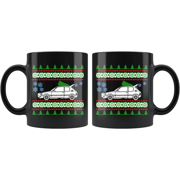 Peugot 205 T16 Ugly Christmas Sweater Mug