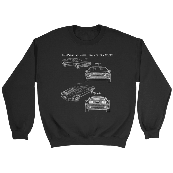 Delorean Patent Design DMC-12 sweatshirt