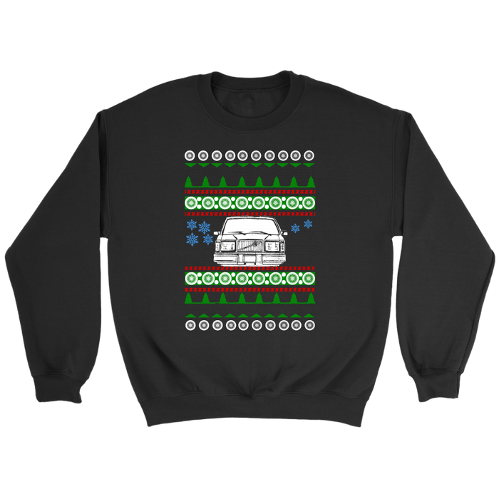 Front View Swedish Car like a  240 245 Ugly Christmas Sweater sweatshirt