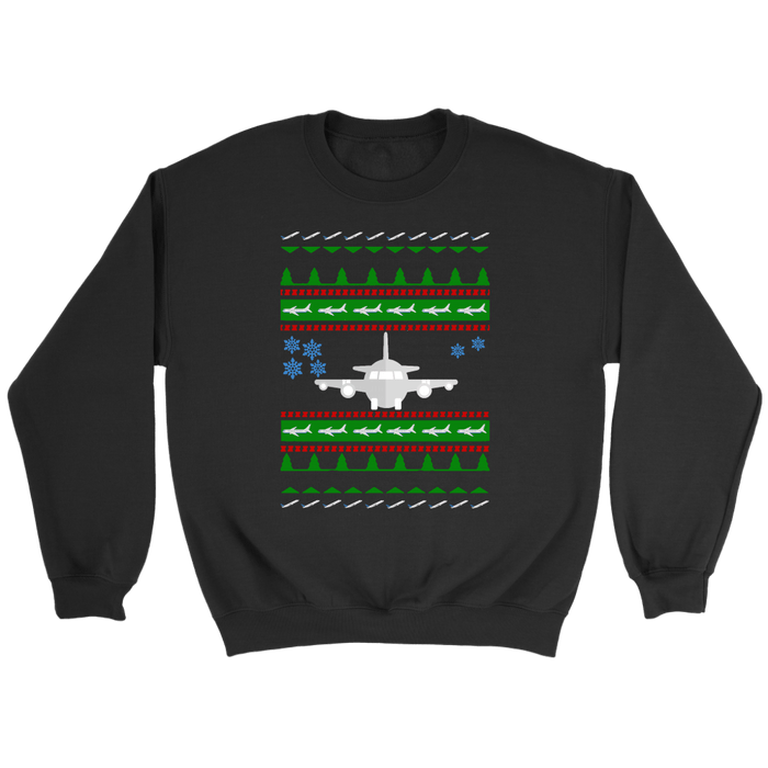 Commercial Airliner Ugly Christmas Sweater