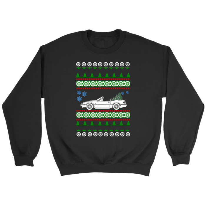 Miata NA new tree ugly xmas sweatshirt