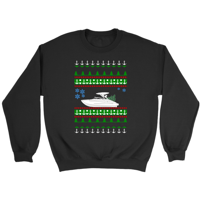 wake boating ugly christmas sweater