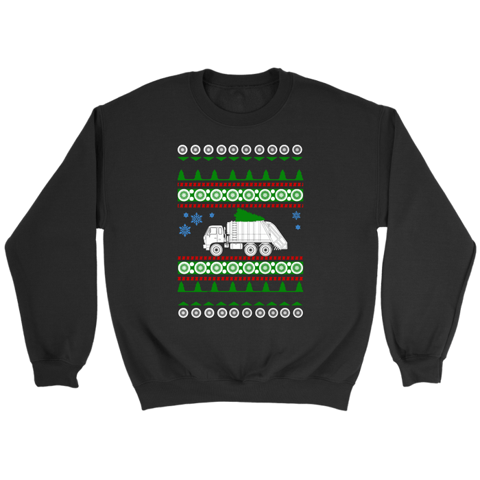 Recycling Garbage Waste Truck Ugly Christmas Sweater or Hoodie