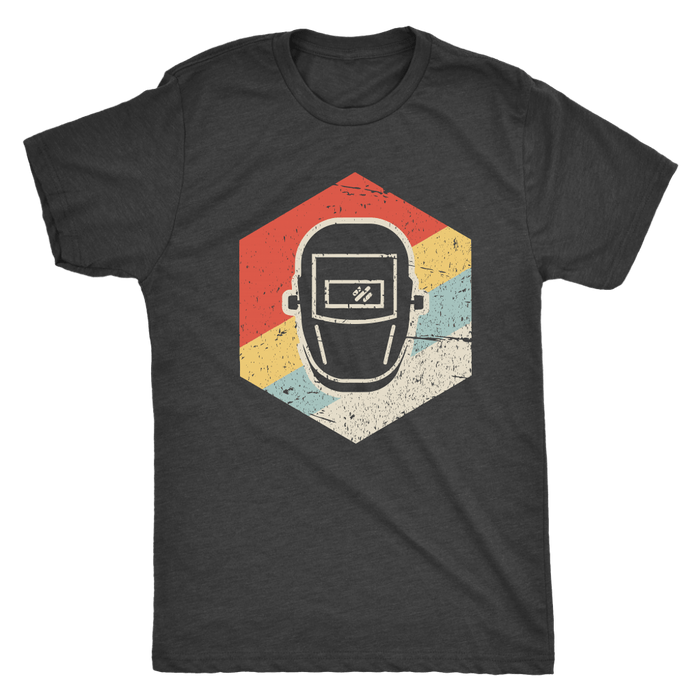 Vintage Retro Welding Helmet Icon T-shirt and Hoodie