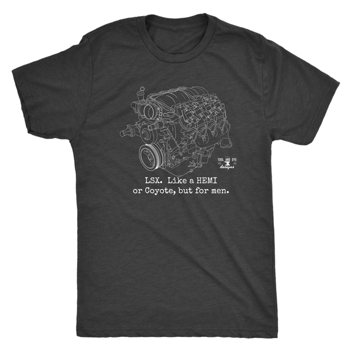 Engine Blueprint Series LSX like a HEMI or Coyote but for men t-shirt or hoodie