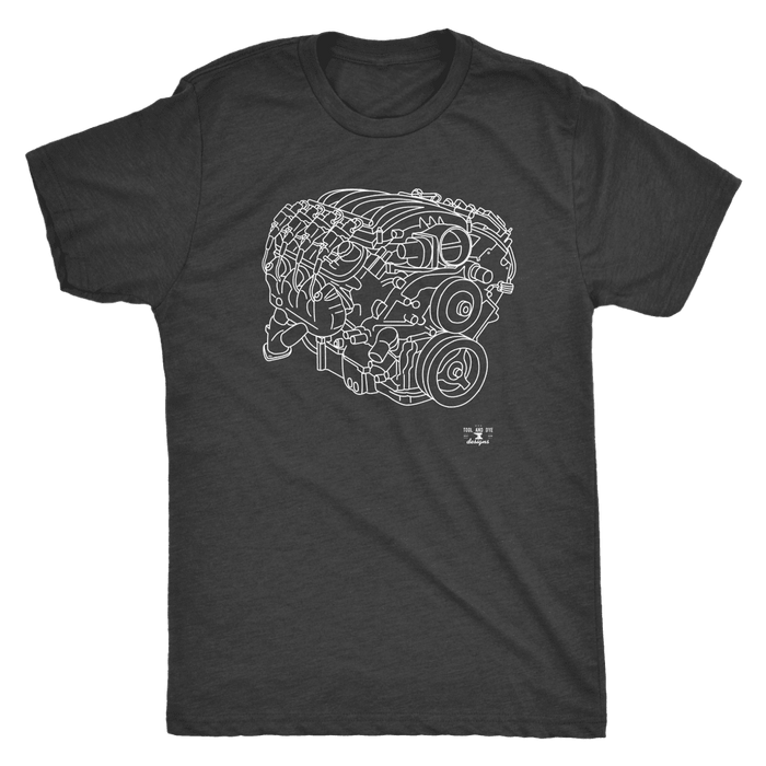 LS7 Engine Blueprint Illustration Series T-shirt