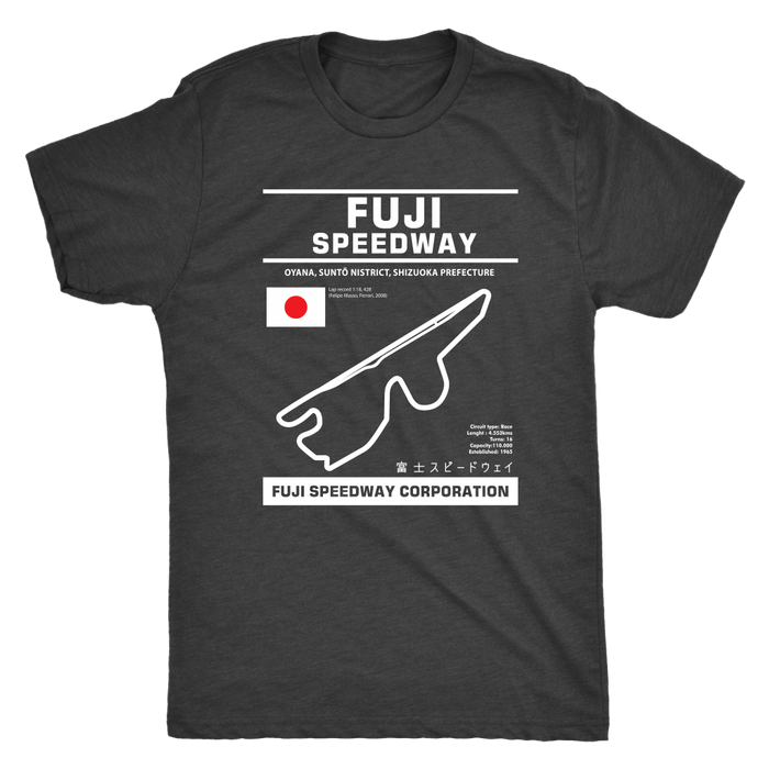 Fuji Speedway Version 2 Race Track Outline Series T-shirt or Hoodie