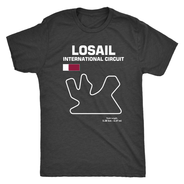 Losail International Circuit Qatar Race Track Outline Series T-shirt or Hoodie