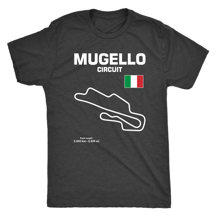 Mugello Circuit Racetrack Outline Series T-shirt and Hoodie