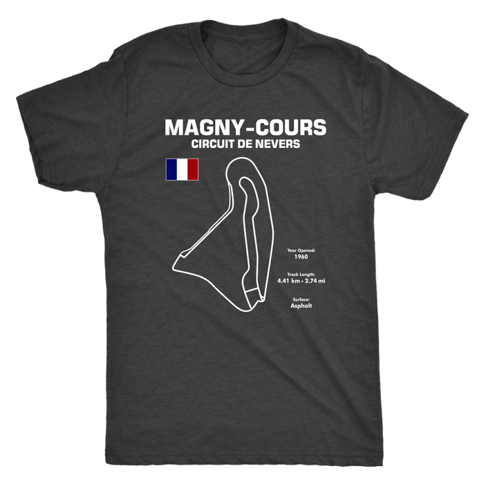 Circuit de Nevers Magny Cours Version 3 Track Outline Series T-shirt and Hoodie