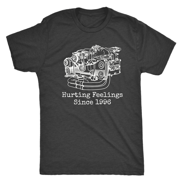 Japanese Car EJ257 Engine Blueprint Illustration Shirt Hurting Feelings since 1996