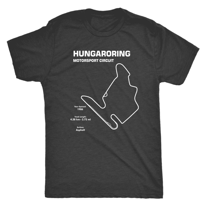 Hungaroring Motorsport Circuit Race Track Outline Series T-shirt