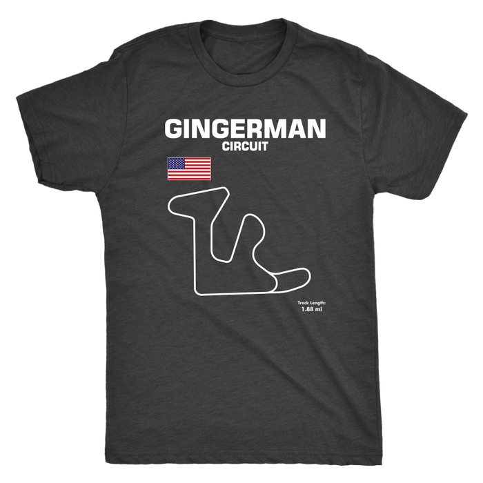 Michigan Gingerman Race Track Outline Series T-shirt or Hoodie