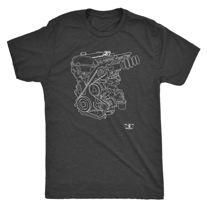 MZR Mazda Duratec Engine Blueprint Series T-shirt