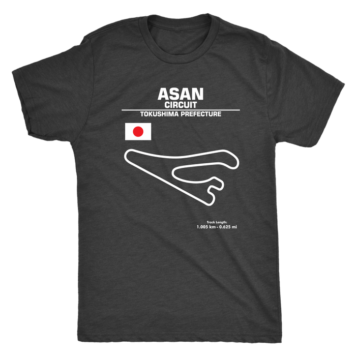 Asan Circuit Japan Race Track Outline Series T-shirt or Hoodie