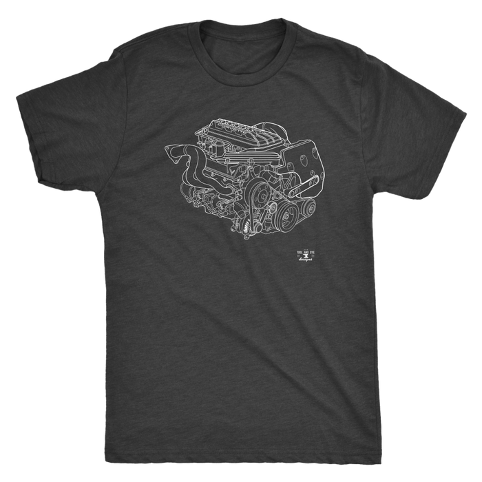 Engine Blueprint Series GM Corvette C8 LT2 V8 T-shirt and Hoodie