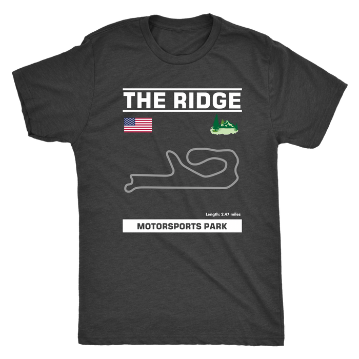 Washington State The Ridge Race Track Outline Series T-shirt