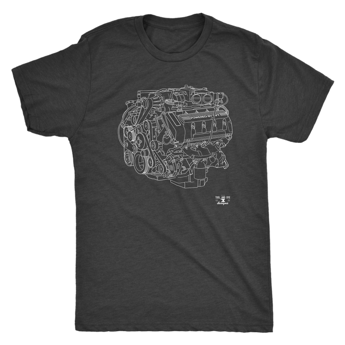 Engine Blueprint Series 2013 2014 Trinity 5.8L V8 Ford Mustang GT500 T-shirt and Hoodie