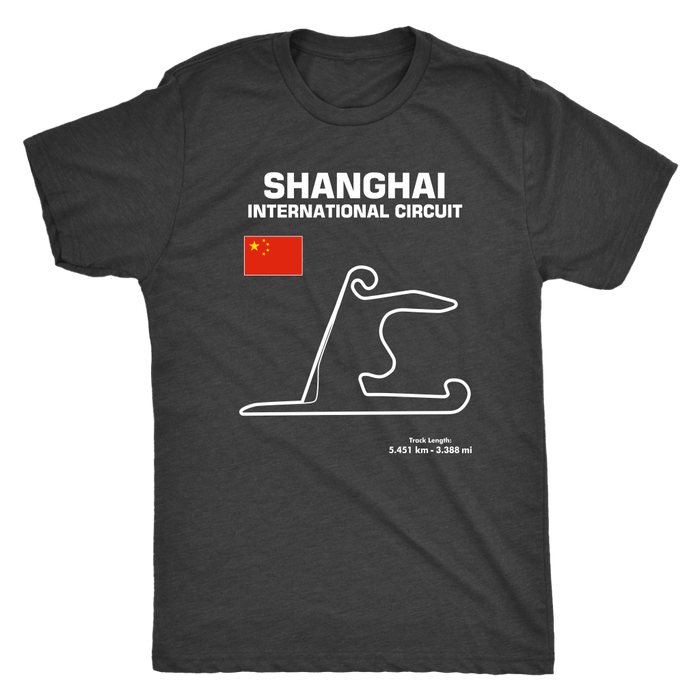 Shanghai International Circuit Race Track Outline Series T-shirt or Hoodie