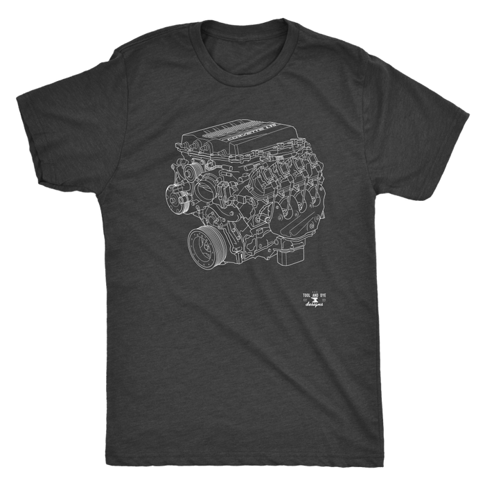 Engine Blueprint Series V8 LT5 ZR1 T-shirt and Hoodie