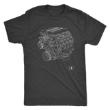 Engine Blueprint Series V8 LT5 ZR1 T-shirt and Hoodie