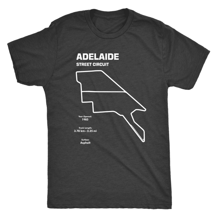 Adelaide Street Circuit Track Outline Series T-shirt (Adelaide Parklands Circuit)