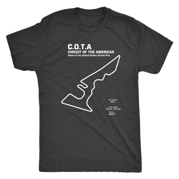 Circuit of the America's COTA Race Track Outline Series T-shirt