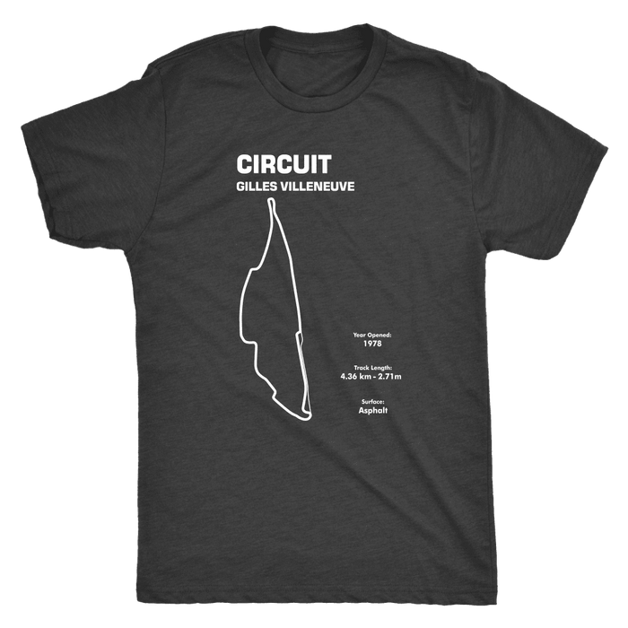 Circuit Gilles Villeneuve Track Outline T-shirt