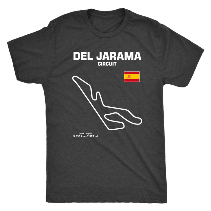 Del Jarama Circuit Spain Race Track Outline Series T-shirt or Hoodie