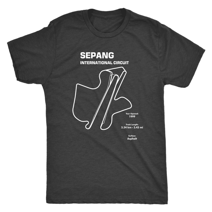 Sepang Malaysian International Circuit Race Track Outline Series T-shirt