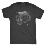 GM Quad 4 High Output Engine Blueprint Series T-shirt
