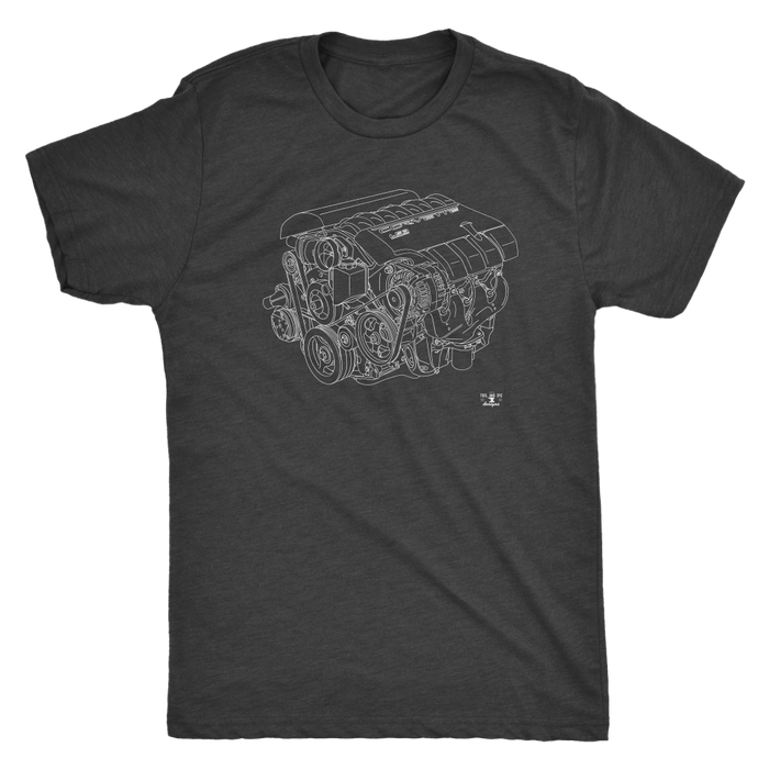 Engine Blueprint Series LS3 Corvette V8 T-shirt and Hoodie