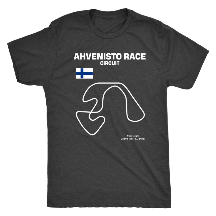 Ahvenisto Race Circuit Finland Track Outline Series T-shirt and Hoodie