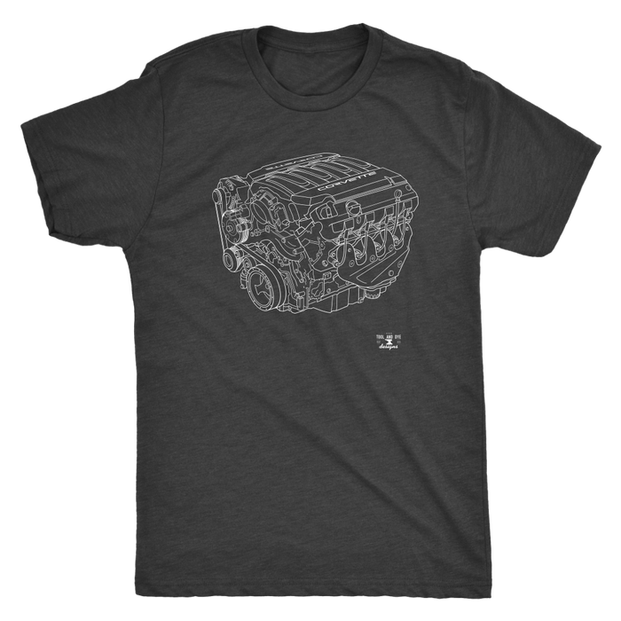 Engine Blueprint Series LT1 Corvette T-shirt and Hoodie