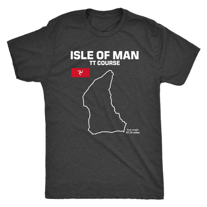 Isle of Man TT Mountain Course Track Outline Series T-shirt and Hoodie