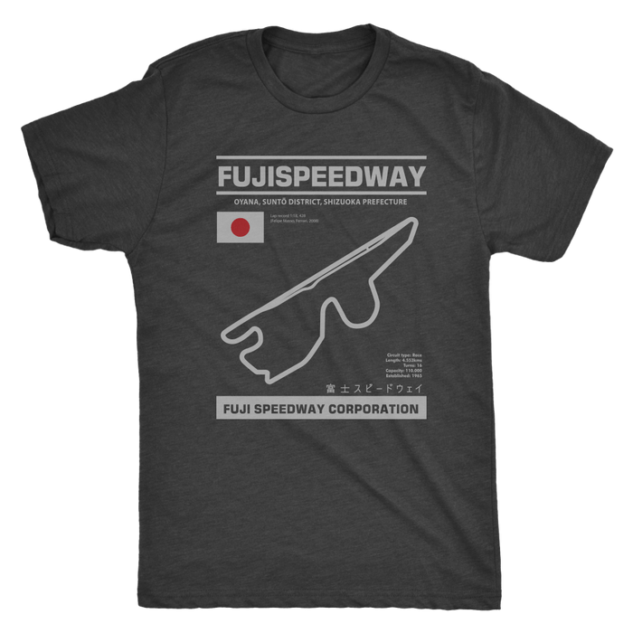 Fuji Speedway Race Track Outline Series T-shirt