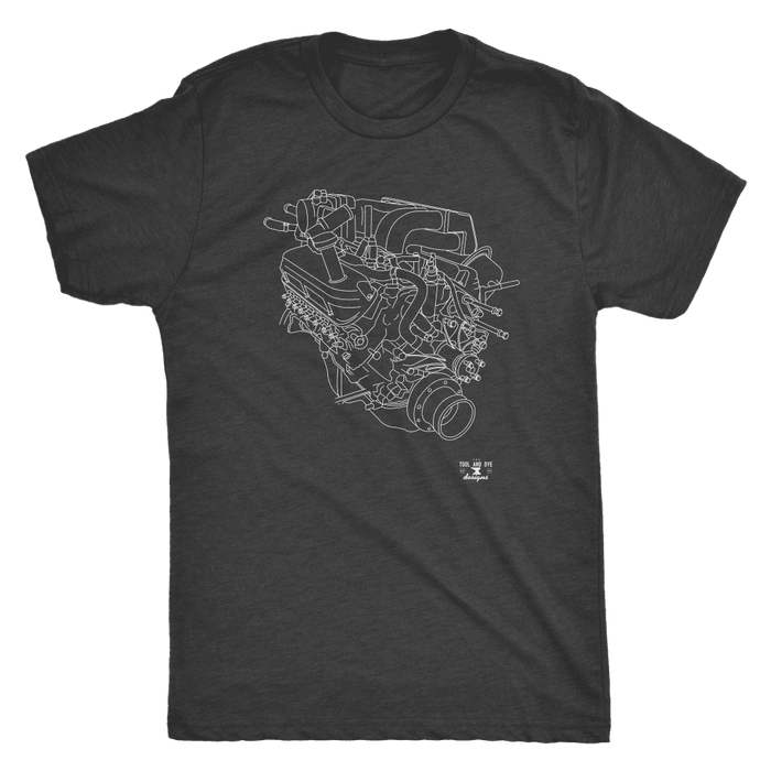 Ford 302 Boss V8 Engine Blueprint Illustration Series T-shirt