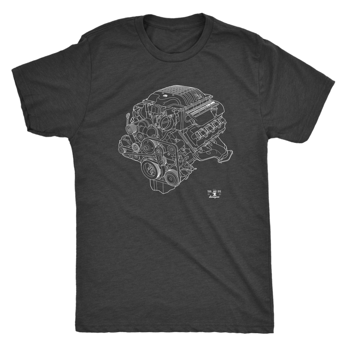 Engine Blueprint Series like a 1000hp Hellephant  t-shirt or hoodie