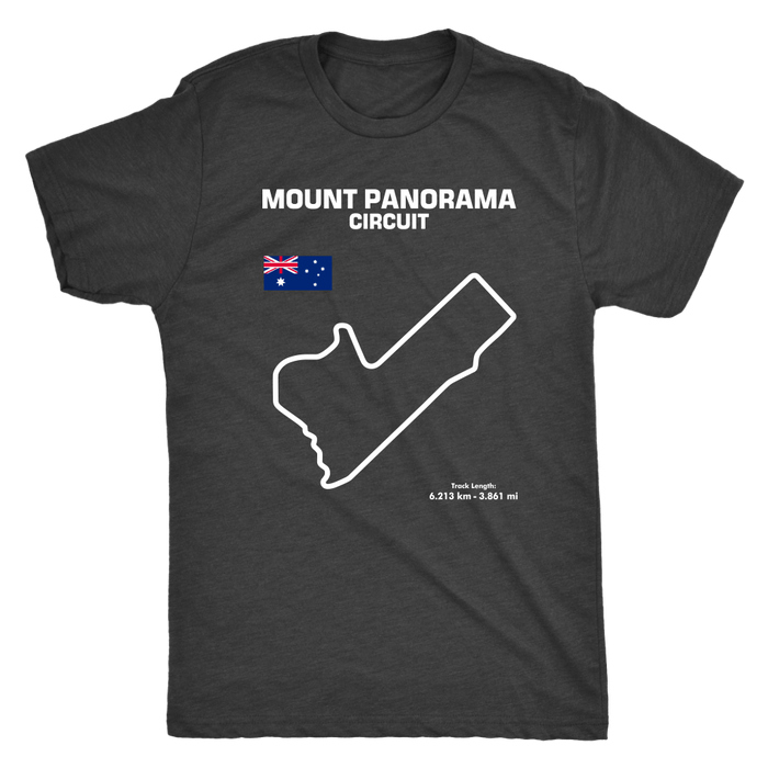 Mount Panorama Circuit Bathurst NSW Track Outline Series T-shirt and Hoodie