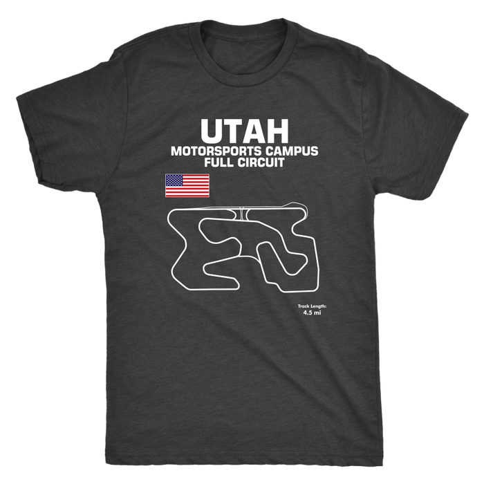 Utah Motorsports Campus Track Outline Series t-shirt or Hoodie