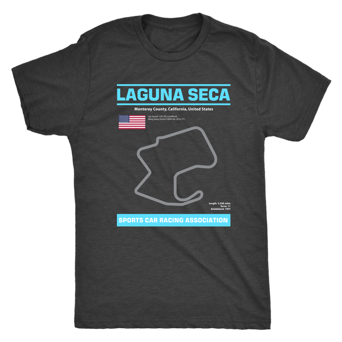 Version 2 Laguna Seca Race Track Outline Series T-shirt