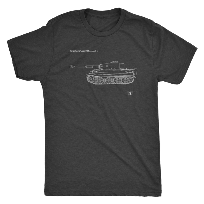 Tank Blueprint Tiger 1 Panzerkampfwagen VI Tiger Ausf. E T-shirt and Hoodie