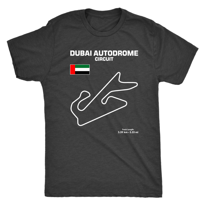 Dubai Autodrome Circuit Track Outline Series T-shirt and Hoodie