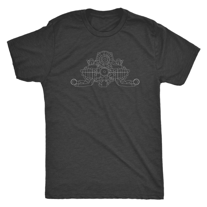 Engine Blueprint Series  Air Cooled Engine Blueprint Illustration Series t-shirt