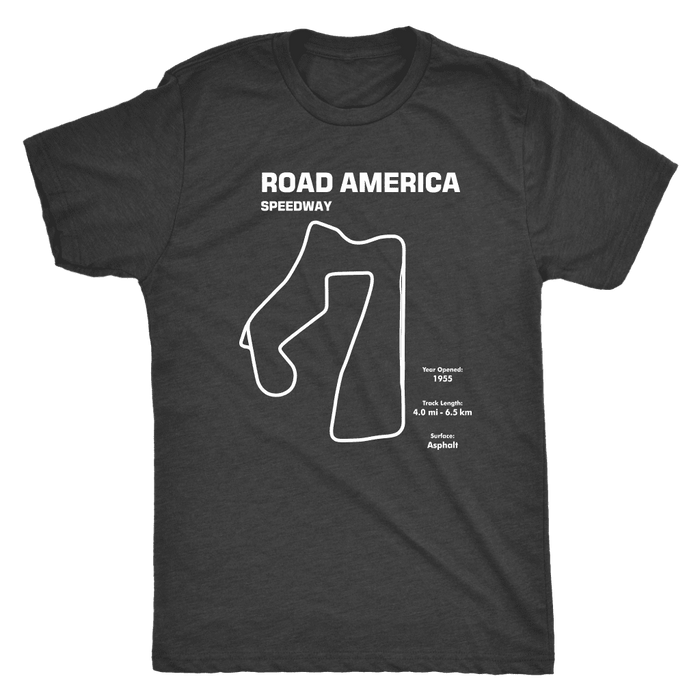 Road America Speedway Race Track Outline Series T-shirt